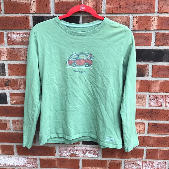 Life Is Good Tops - Green Life Is Good Long Sleeve Shirt